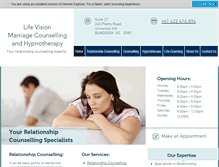 Tablet Screenshot of lifevisioncounselling.com.au